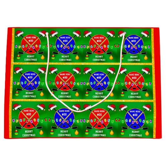 Personalisiert, Hockey Weihnachtsgeschenke, Gesche Große Geschenktüte (Vorderseite)