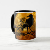 Personalisiert Hocus Pocus Raven Moon Halloween Tasse (Vorderseite Links)