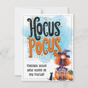 Personalisiert Hocus Pocus Real Anwesen Halloween Feiertagskarte