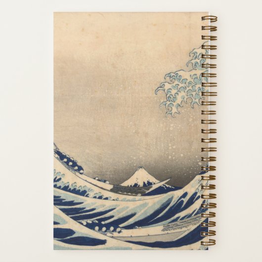 Personalisiert Hokusai Great Wave Dot Grid Journal Notizblock (Rückseite)