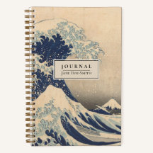 Personalisiert Hokusai Great Wave Dot Grid Journal