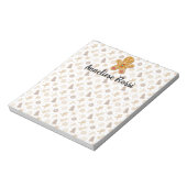 Personalisiert Holiday Gingerbread thematisch Notizblock (Rotiert)