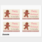 Personalisiert Holiday Gingerbrot Stickers (Blatt)