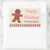 Personalisiert Holiday Gingerbrot Stickers (Tasche)