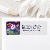 Personalisiert Holiday Snowman Rücksendeadressen-A (Insitu)