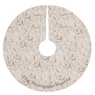 Personalisiert Holiday Tan Wispies Weihnachtsmuste Polyester Weihnachtsbaumdecke