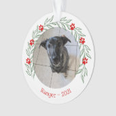 Personalisiert Holly Elegante Foto Ornament (Vorderseite)