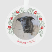 Personalisiert Holly Elegante Foto Ornament (Vorderseite)