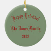 Personalisiert Holly King/Yuletide Keramik Ornament (Hinten)