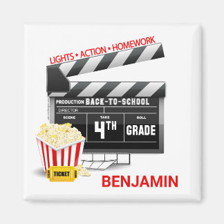 Personalisiert Hollywood Movie Theme 4. Klasse Magnet
