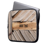 Personalisiert - Holztüren mit Kette Laptopschutzhülle (Vorderseite Links)