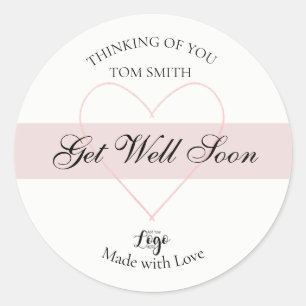 Personalisiert Homemade bald wieder gut Runder Aufkleber