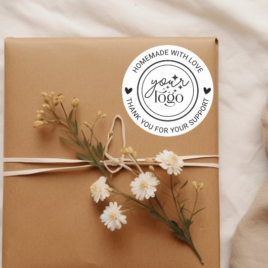 Personalisiert Homemade Vielen Dank Runder Aufkleber