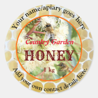 PERSONALISIERT HONEY JAR APIARY ETIKETTEN. BEEKEEP RUNDER AUFKLEBER