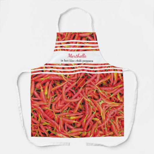 PERSONALISIERT HOT WIE CHILI PAPRIKASCHOTEN SCHÜRZE (Vorderseite)