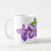 Personalisiert Hübsche Mauve Clematis Kaffeetasse (Links)