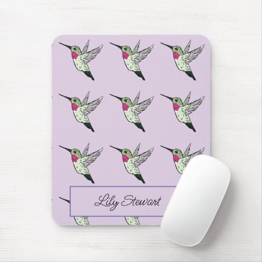 Personalisiert Hummingbird Lavender Mousepad (Mit Mouse)