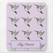Personalisiert Hummingbird Lavender Mousepad (Vorne)