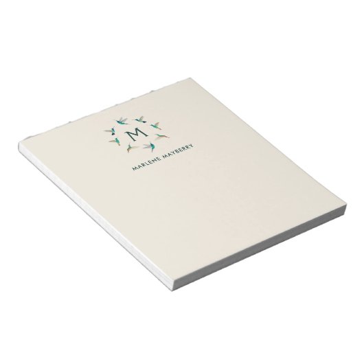 Personalisiert Hummingbird Notepad Notizblock (angewinkelt)