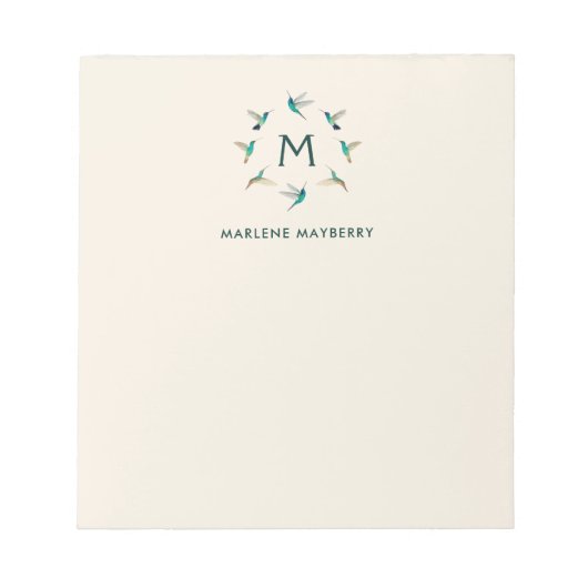 Personalisiert Hummingbird Notepad Notizblock (Vorderseite)