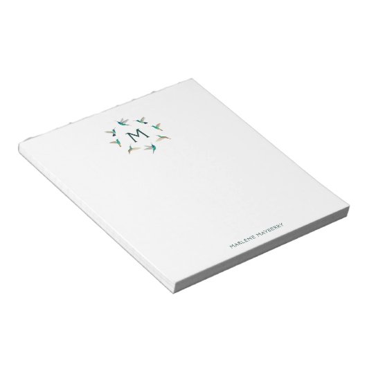 Personalisiert Hummingbird Notepad Notizblock (angewinkelt)