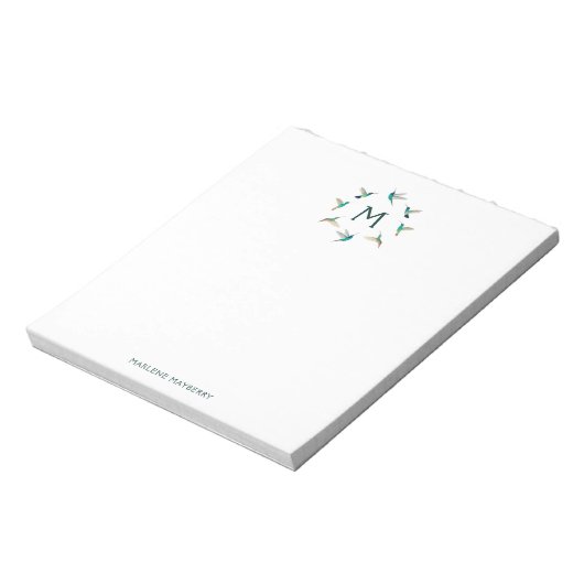 Personalisiert Hummingbird Notepad Notizblock (Rotiert)
