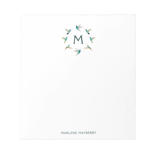 Personalisiert Hummingbird Notepad Notizblock (Vorderseite)
