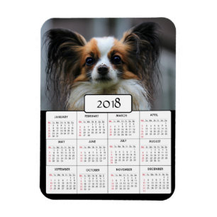 Personalisiert Hund Foto 2018 Kalender Magnet