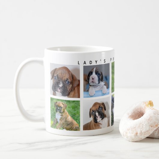 Personalisiert Hund-Foto-Tasse Kaffeetasse (Mit Donut)