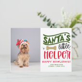 Personalisiert Hund Foto Weihnachtsbild Custom Feiertagskarte (Stehend Vorderseite)