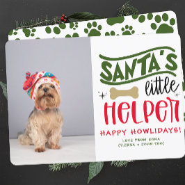 Personalisiert Hund Foto Weihnachtsbild Custom Feiertagskarte