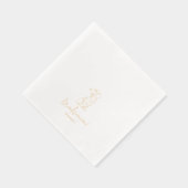 Personalisiert Hunde Dackel Haustier Hochzeit Gold Servietten Mit Folie (Rechts)