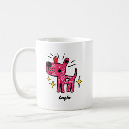 Personalisiert Hunde-Doodle-Kunst Kaffeetasse