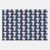 Personalisiert Hunde Foto Blauer Weihnachten Geschenkpapier Set (Vorderseite 3)