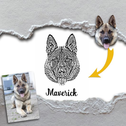 Personalisiert Hunde Foto, Haustier Gummistempel