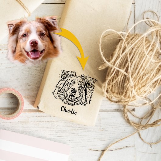 Personalisiert Hunde Foto, Haustier Gummistempel