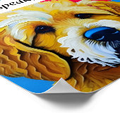 Personalisiert Hunde Foto Poster (Ecke)