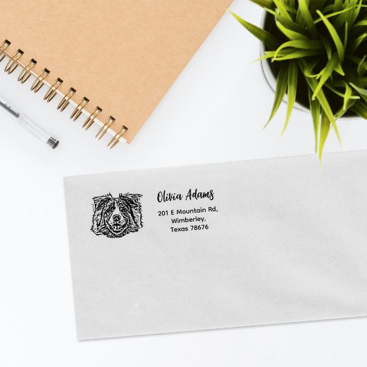 Personalisiert Hunde Foto Rücksendeadresse Gummistempel