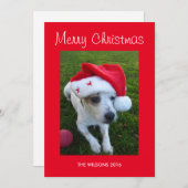 Personalisiert Hunde Foto Weihnachtskarte Feiertagskarte (Vorne/Hinten)