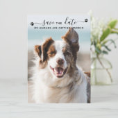 Personalisiert Hunde Hochzeitstiefel Foto Save the Save The Date (Stehend Vorderseite)