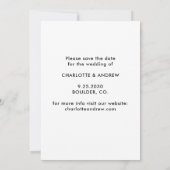 Personalisiert Hunde Hunde Foto Moderne Script Hoc Save The Date (Rückseite)