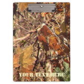 Personalisiert Hunter Camouflage Camouflage Malere Klemmbrett (Vorderseite)