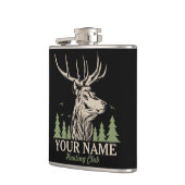 Personalisiert Hunter Deer Elk Antler Jagdclub Flachmann (Links)