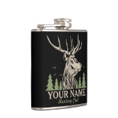 Personalisiert Hunter Deer Elk Antler Jagdclub Flachmann (Rechts)