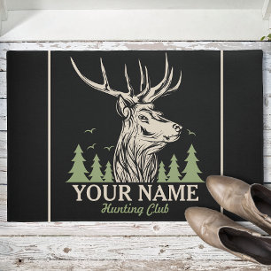 Personalisiert Hunter Deer Elk Antler Jagdclub Fußmatte