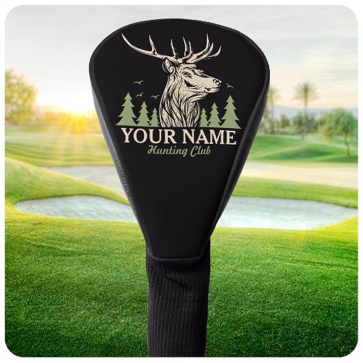 Personalisiert Hunter Deer Elk Antler Jagdclub Golf Headcover
