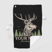Personalisiert Hunter Deer Elk Antler Jagdclub Golfhandtuch (Insitu)