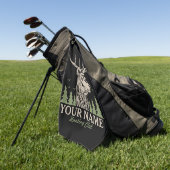 Personalisiert Hunter Deer Elk Antler Jagdclub Golfhandtuch (Gras)