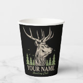 Personalisiert Hunter Deer Elk Antler Jagdclub Pappbecher (Vorderseite)
