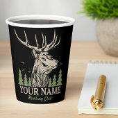 Personalisiert Hunter Deer Elk Antler Jagdclub Pappbecher